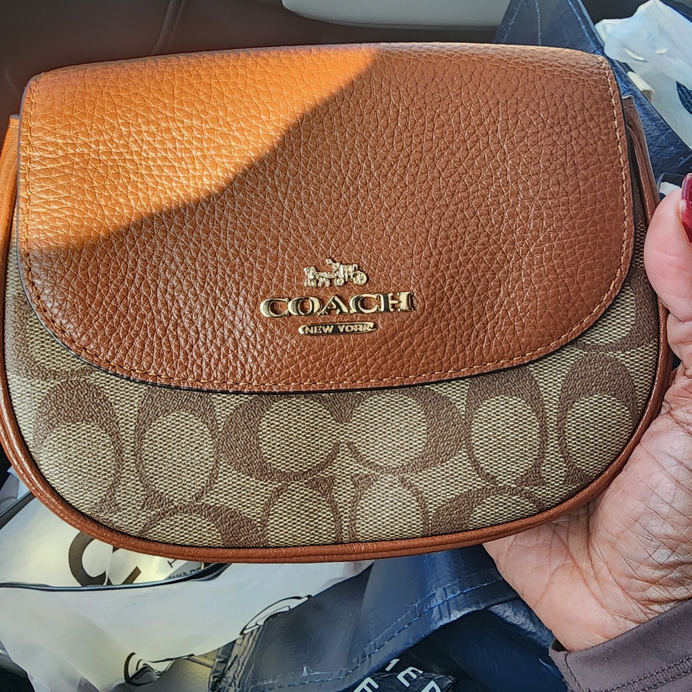 C7460 Coach Signature Saddle Belt Bag With Waist Belt And Chain - Picture 2 of 7
